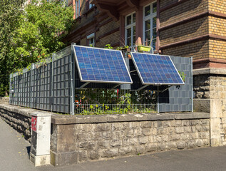 Balcony power system solar panel on a Balcony © Animaflora PicsStock