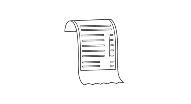 A detailed illustration of receipt paper.