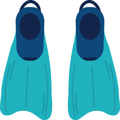 Pair of Diving Fins Flat Vector Illustration © Khorov Artworks