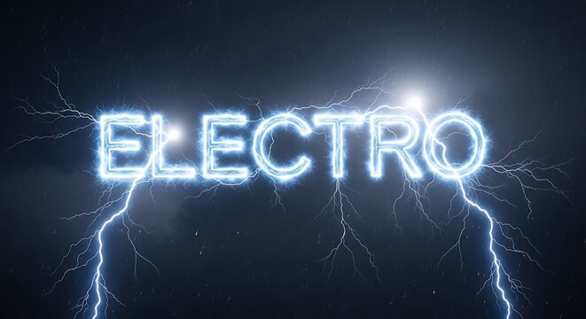 Neon blue electro music festival background with fog.