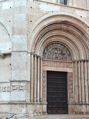 Fototapeta premium Ancient Cathedral Ornate Archway Entrance