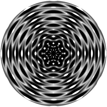 Circular Topographic Maze Line Art Vector Pattern