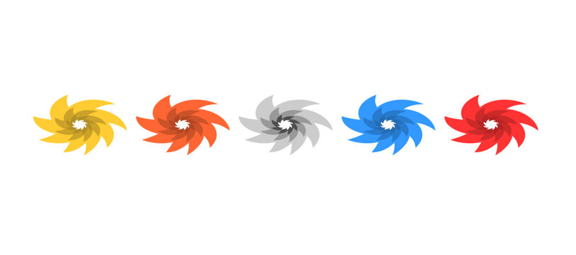 Hurricane symbol. Typhoon, storm, vortex sign element illustration in isometric style