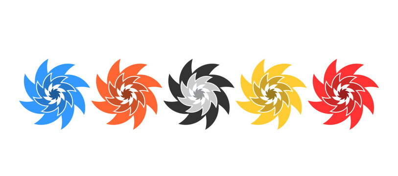 Hurricane symbol. Typhoon, storm, tornado, vortex sign element illustration for news, education, weather warning