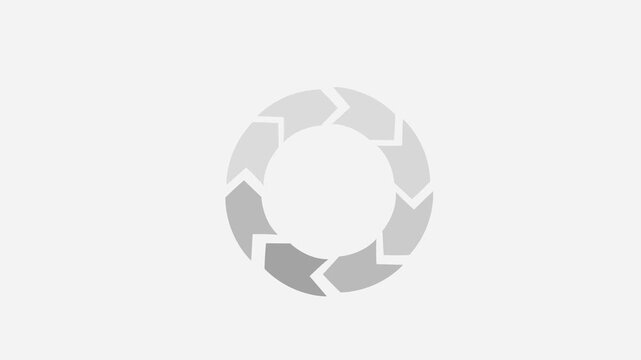 Geometric chevron wheel buffering and status bar interface graphic