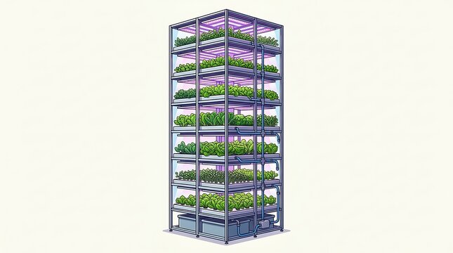 Indoor vertical hydroponic farming system for urban agriculture