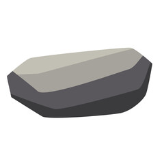 Flat gray stone isolated for game environment, nature, landscape, vector illustration decorative asset. © cutie