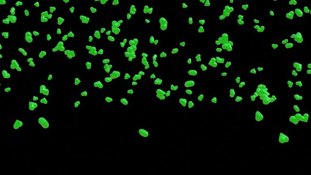 Green Hearts Falling Shower Black Background          

Mint Green Heart Confetti Celebration Animation           