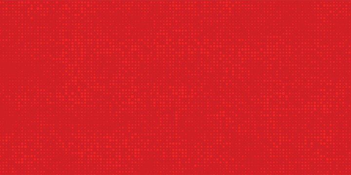 Abstract dots halftone red color pattern gradient texture with technology digital background.