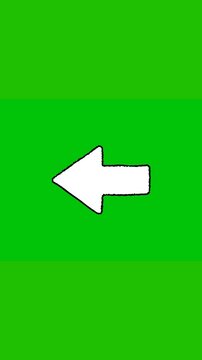 Set of Arrows UP, DOWN, LEFT, RIGHT. Animation of Moving Arrows on green background. Full HD. 4K