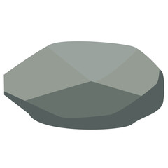 Smooth flat stone vector perfect for natural landscape, outdoor, and decorative design projects © cutie