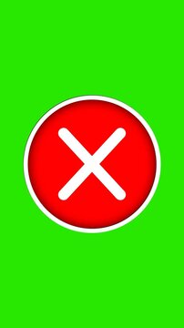 Check mark animation with pop up flat and modern style on green background. Full HD. 4K