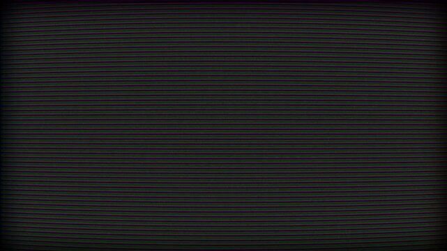 Retro crt scanline texture on a dark analog television screen