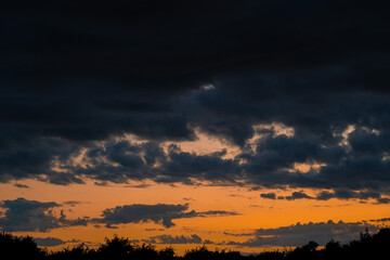 Fototapeta premium Sunset sky over the sea