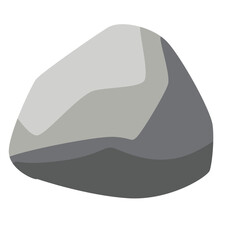 Rounded gray boulder vector isolated for outdoor landscape and geological illustration design collections. © cutie
