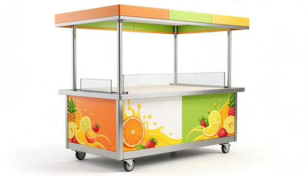 Fruit juice cart illustration
