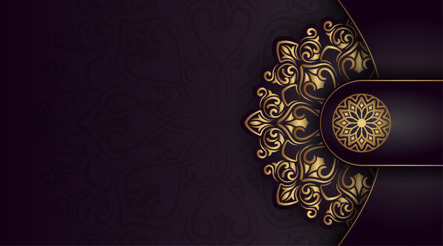 Luxury background with golden mandala ornament