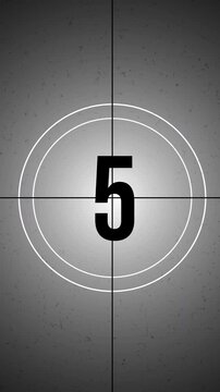 old movie style countdown glitch effect overlay. old film overlay effect film border overlay scratches. Full HD. 4k