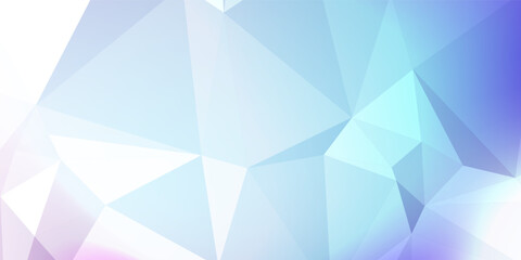 Obraz premium Abstract Low Poly Geometric Background with Blue Polygon Crystal Pattern Vector Illustration.