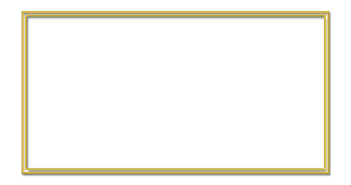 Luxury Gold Double Line Rectangular Frame Border on White Background