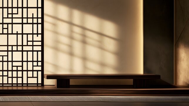 Japanese inspired stage within a spacious modern arrangement
