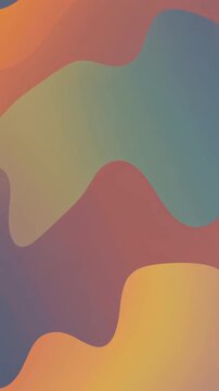 Gradient Wave Animation Loop, Smoothly Flowing Abstract Organic Shapes with Soft Color Transitions, Representing Calmness, Fluidity, and Modern Design Aesthetics