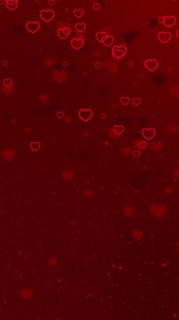 Valentine background animation with Heart falling. Full HD. 4K
