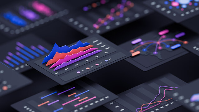 Financial data document graph chart report statistic marketing research development planning management strategy analysis accounting. Financial business technology background concept. 3d rendering.