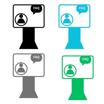 User Profile FAQ Display Icon Collection, Customer Service Screen