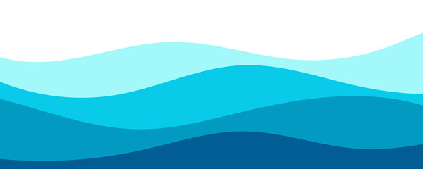 Naklejka premium Abstract layered blue wave background