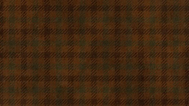 Textured brown and green earth tone plaid loop background