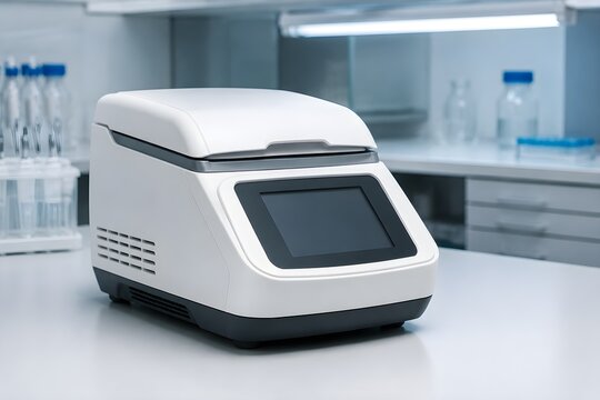 PCR Thermal Cycler on Spotless Molecular Biology Bench With Closed Heated Lid and Precision Ventilation