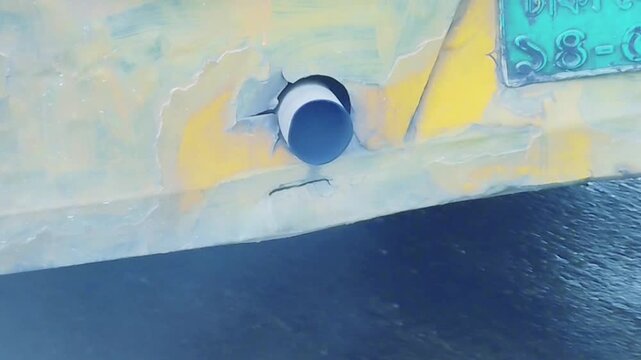Close View of Vehicle Exhaust Pipe Producing Black Smoke and Environmental Pollution
