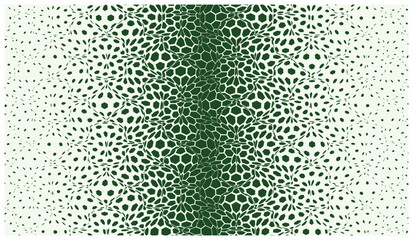 Abstract organic pattern resembling leaf clusters with central green focus © Rume