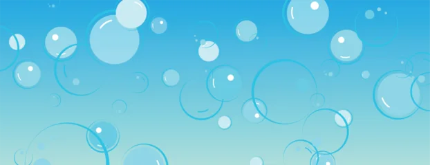 cute background with flying soap bubbles © selim