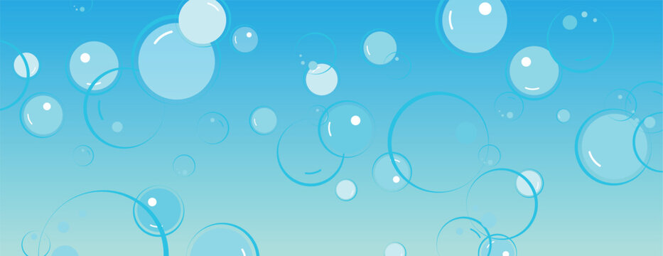 cute background with flying soap bubbles