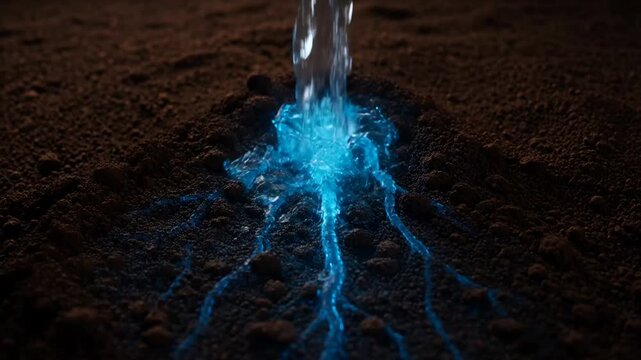Electricity flowing through the ground.