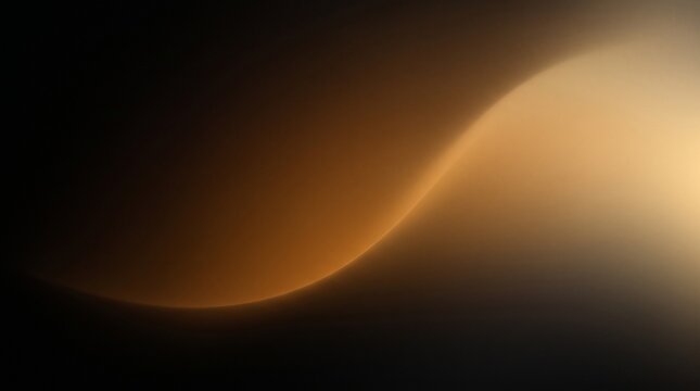 Abstract golden wave light effect on a dark background