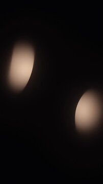 Abstract gradient background with soft glow minimal dark twin oval light shape floating in mysterious modern space, smooth curve dual glow elegant art concept dreamy wallpaper fantasy layout
