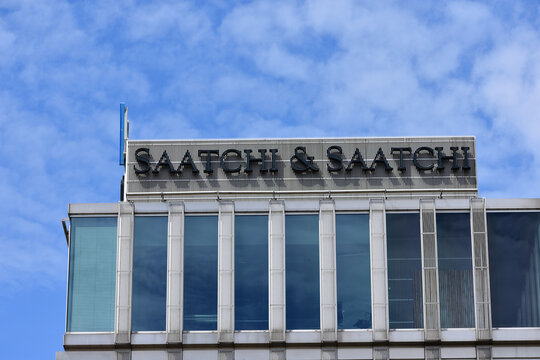 Saatchi & Saatchi Poland, logo on the facade, Polish branch of British multinational communications and advertising agency. WARSAW, POLAND - JUNE 18, 2026