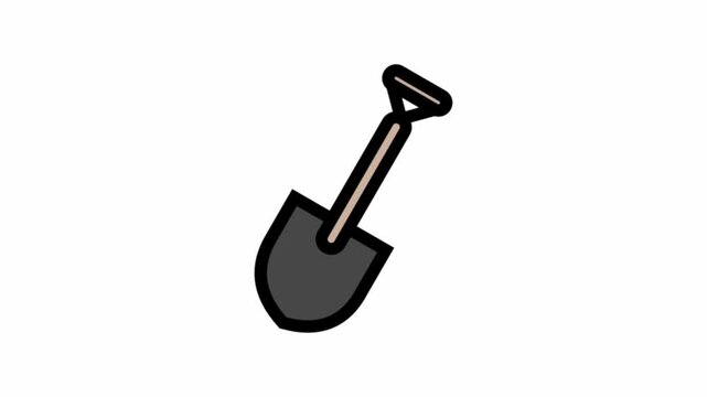 Shovel symbol - Ecological farming icon.