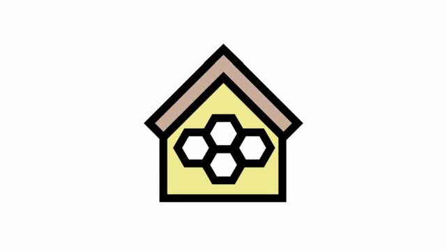 Artificial bee housing symbol - Ecological farming icon.