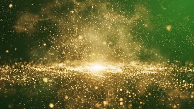 Bright Explosion with Fireball Effect in Green Background Captured in High Definition