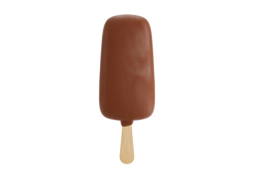 chocolate ice cream bar on stick