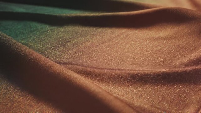 Luxury dark fabric waving with elegant soft ripples and gradient dual lighting for abstract background loop