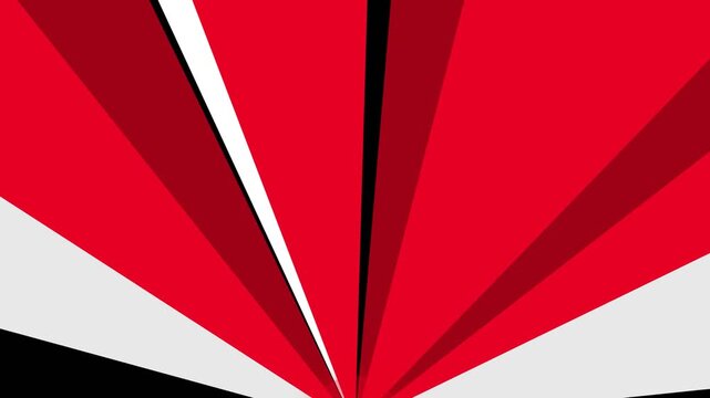 Red white black abstract geometric shapes shifting expanding contracting movement loop modern graphic animation for tech business presentation background transition