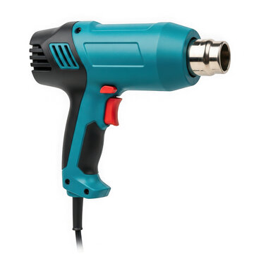 Blue and black electric heat gun for industrial repair work