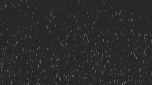 Heavy rain with wind closeup raindrops splashing practical against black background. Falling Strong raindrops footage 4k videos, rainy day effect seamlessly loopable footage.