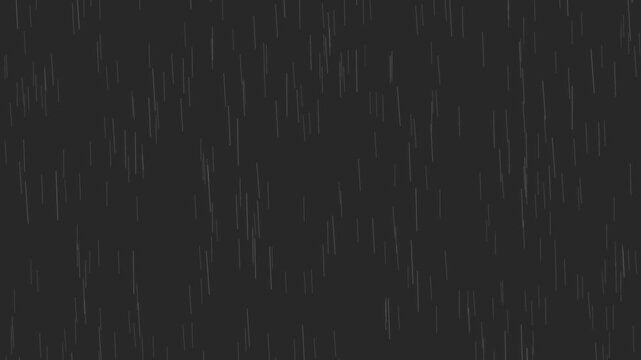 Heavy rain with wind closeup raindrops splashing practical against black background. Falling Strong raindrops footage 4k videos, rainy day effect seamlessly loopable footage.