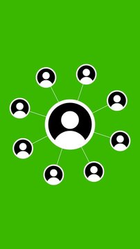 Network connections animation, global network connections and social networking. Full HD. 4K